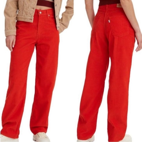 Levi's Pants - Levi’s 94 Baggy Corduroy reddish orange straight leg pants